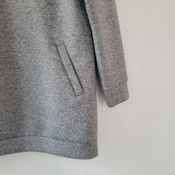 Forever 21 Women's Gray Crewneck Sweatshirt Linen Blend Dress W/ Pockets Size M - Picture 3 of 5